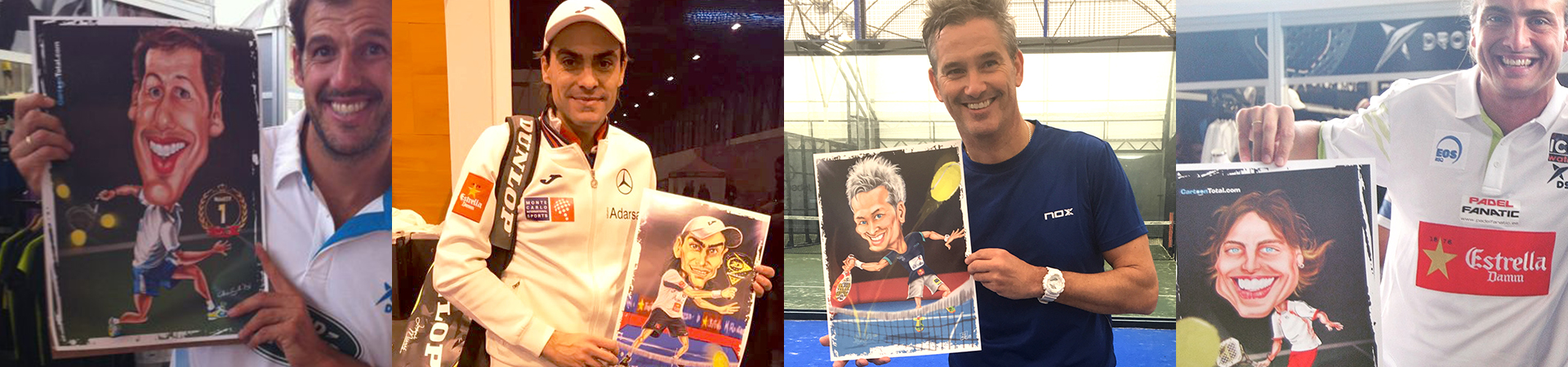 footer-home Caricaturas de padel jugadores pro con sus dibujos
